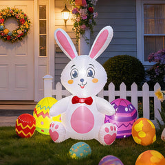 Mobpqable LED-lit display at night for visible evening egg hunts