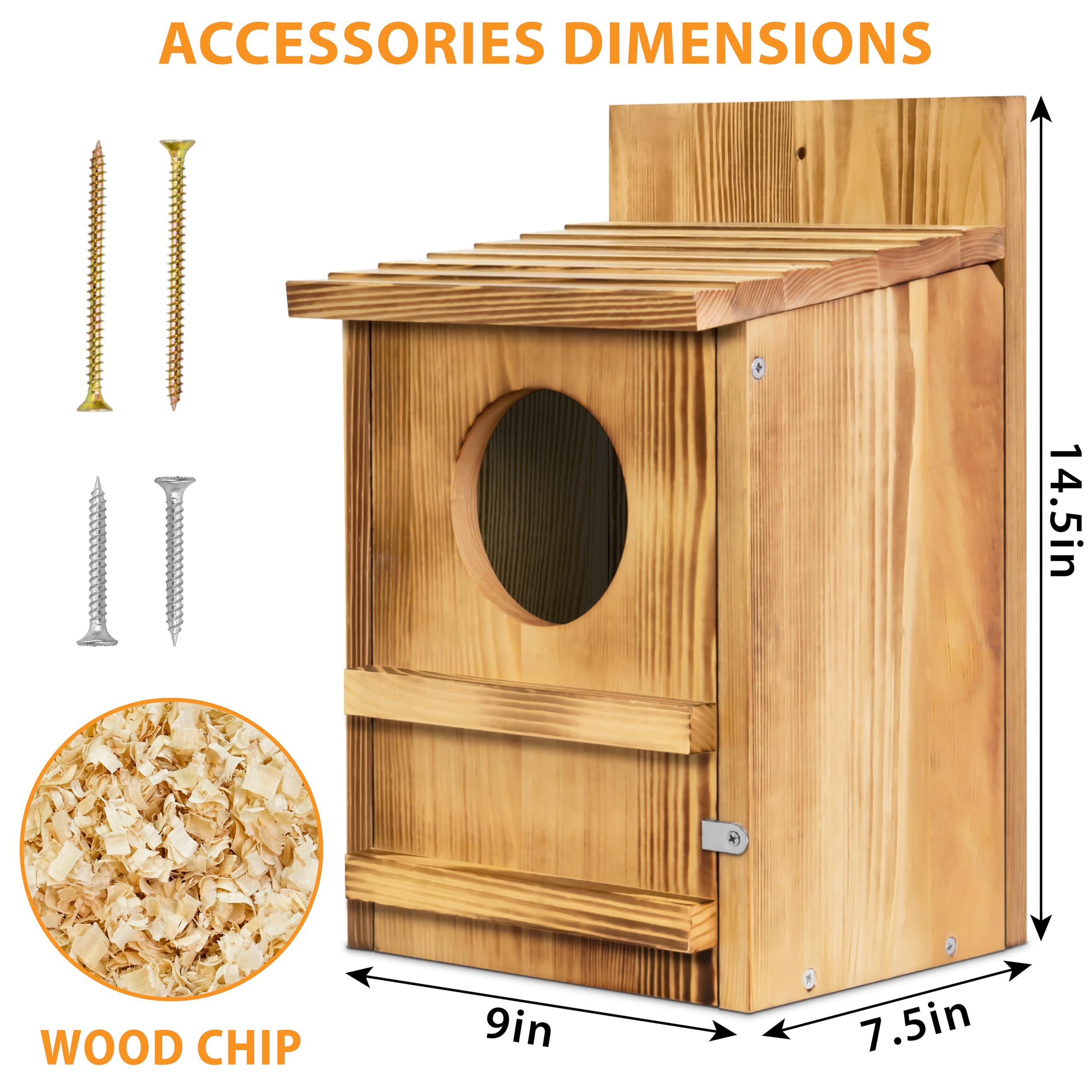 MOBYKE close-up entrance with interior scratching pole, shows predator-deterring design