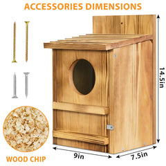 MOBYKE close-up entrance with interior scratching pole, shows predator-deterring design