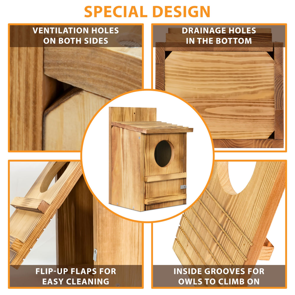 MOBYKE interior view with wood shavings ready for nesting, provides instant comfort