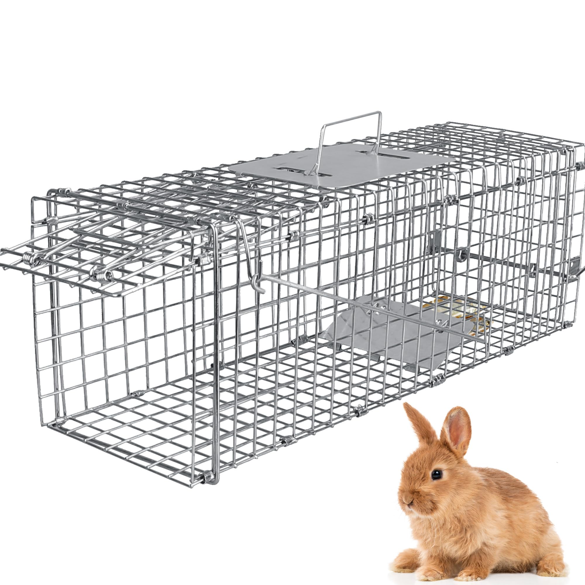 Moclever front view of trap showing secure door and robust frame benefit safety