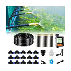 MOCOBER front view of complete irrigation kit showing included parts and benefits