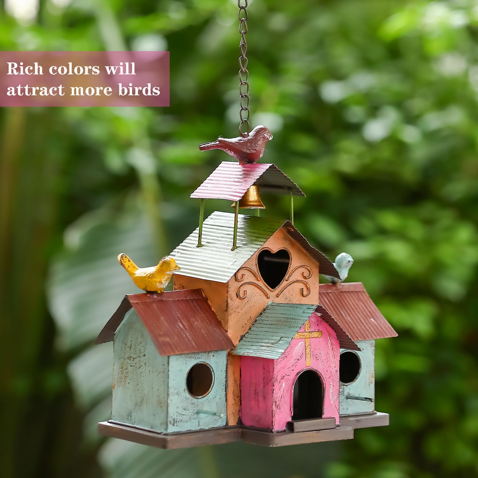 MOCOME hanging in garden lifestyle shot on a branch, integrates with outdoor decor beautifully