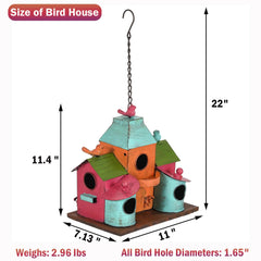 MOCOME roof detail with perched bird decorations adding garden charm