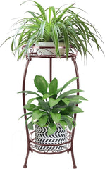 MOCORY front view showing two-tier plant stand and tidy display benefit