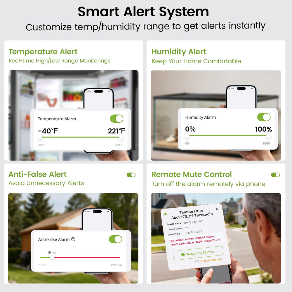 MOCREO Smart App live readings on phone for remote monitoring