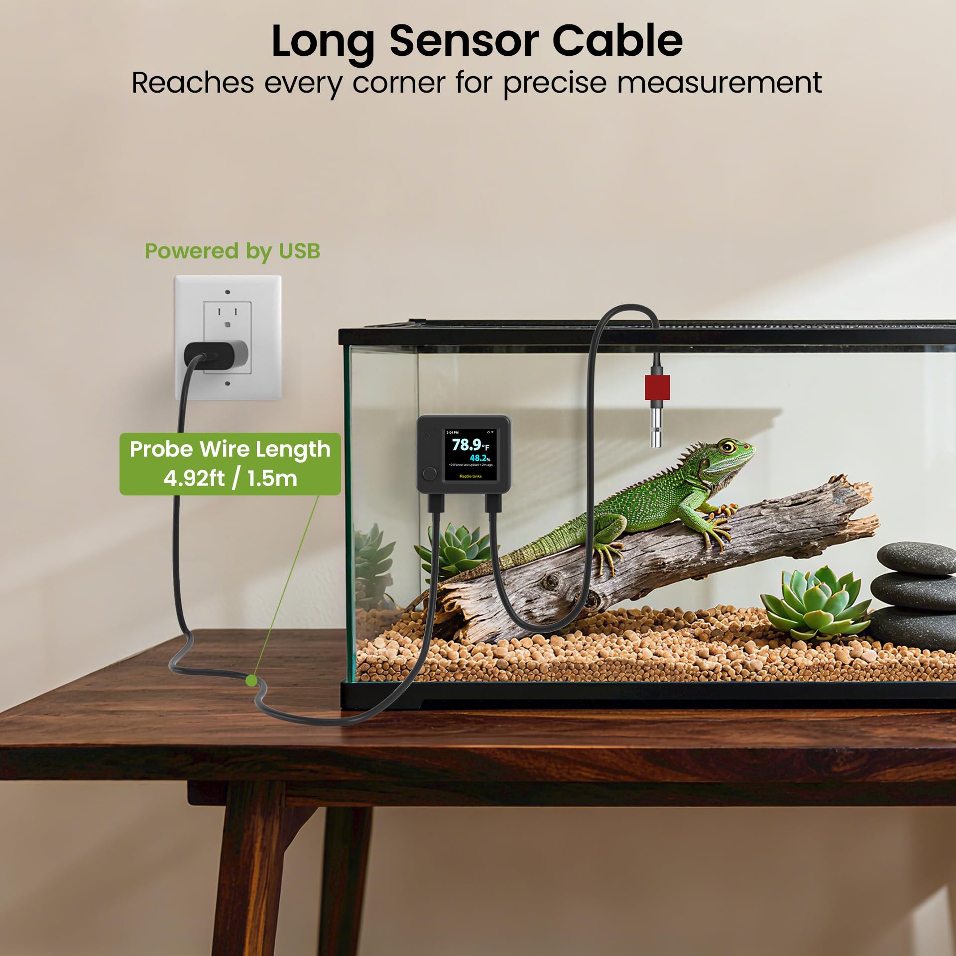 MOCREO app calibration screen adjusting humidity and temperature accuracy
