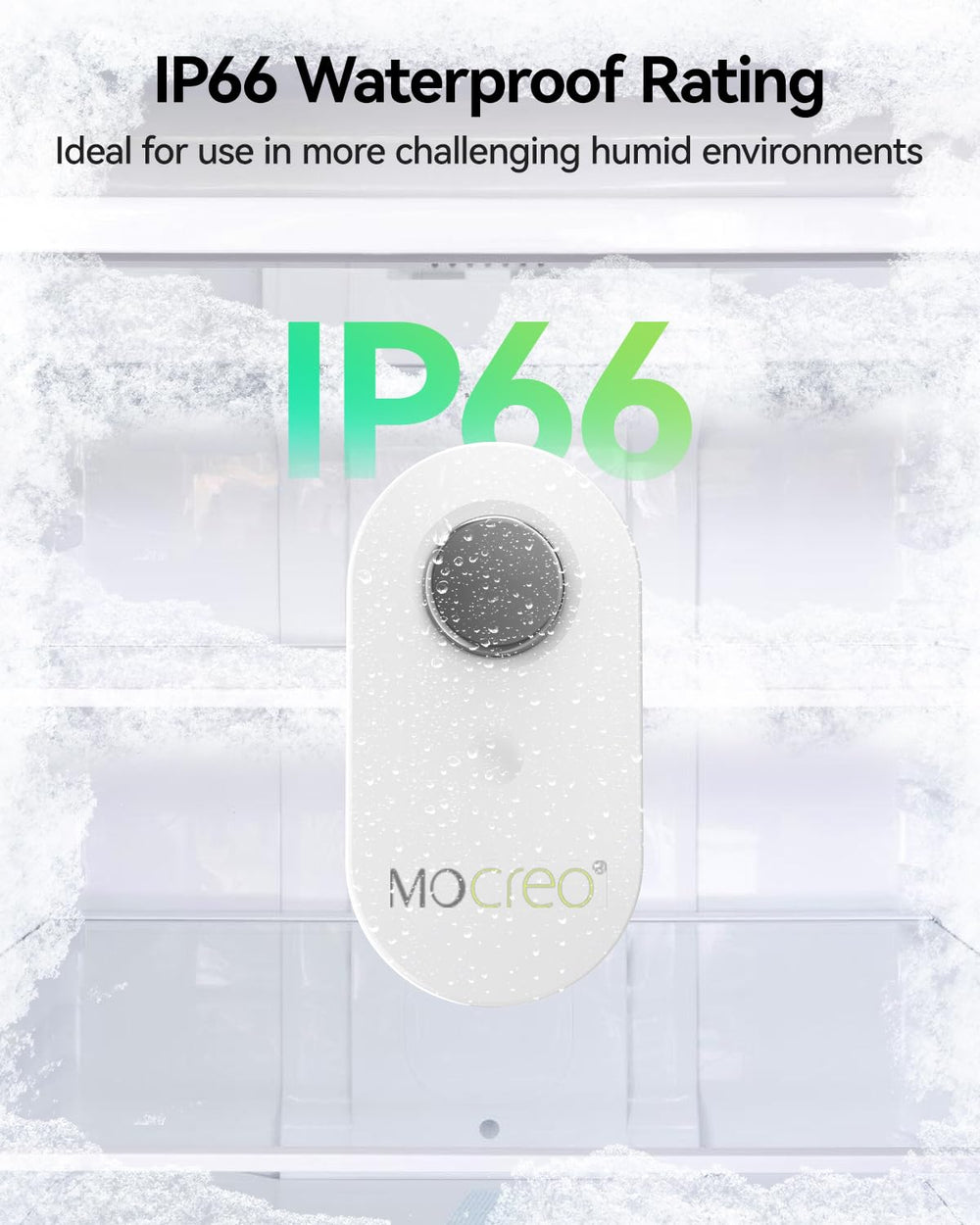 MOCREO LS1 mounted inside fridge, MOCREO sensor provides precise cold storage temperature checks