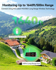 MOCREO sensor close-up of probe and casing demonstrating durable, waterproof build