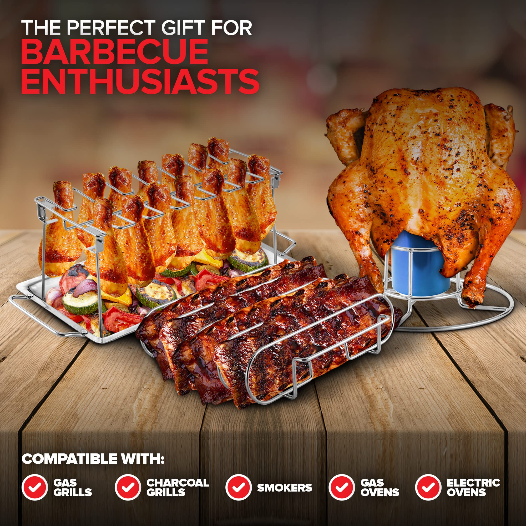 Modern Innovations grill set on backyard grill, helping hosts cook more efficiently