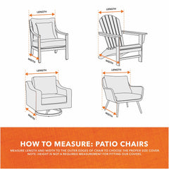 MODERN LEISURE cover in patio setting protecting chair from elements