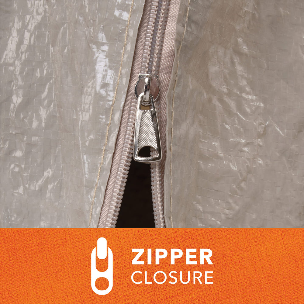 MODERN LEISURE brand label and material tag highlighting PVC-free construction and durability