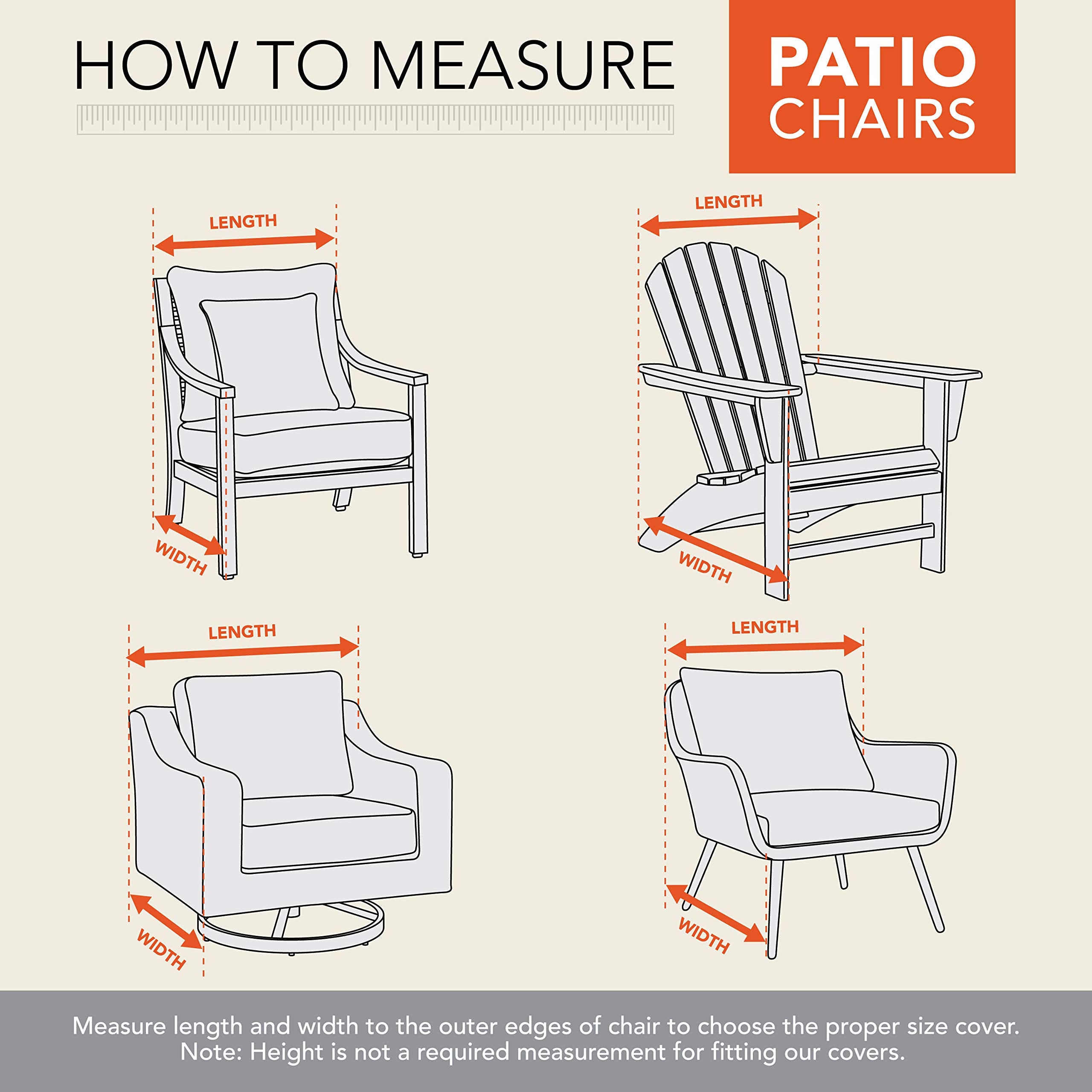 Modern Leisure size comparison on chair illustrating fit and scale