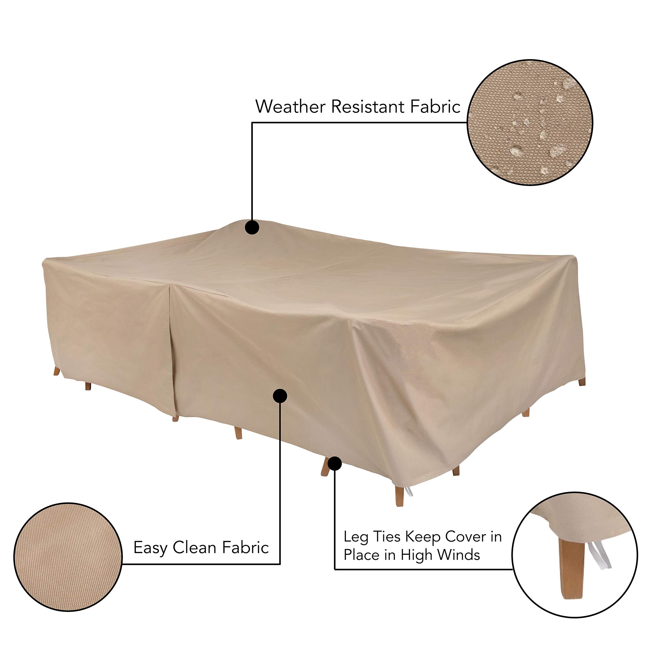 MODERN LEISURE tie closure detail securing cover against wind and movement