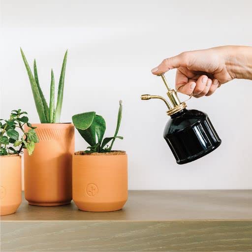 Modern Sprout close-up texture of powder-coated stainless steel highlighting durable finish
