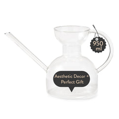 Modern Sprout front view clear watering can showing elegant shape and easy pouring