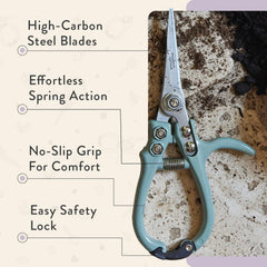 Modern Sprout ergonomic handle texture smiling grip for reduced hand strain