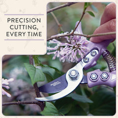 Modern Sprout shears blade close-up showing sharp high-carbon steel benefit