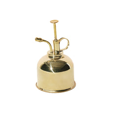 Modern Sprout brass mister front view showing elegant form and precise misting benefit
