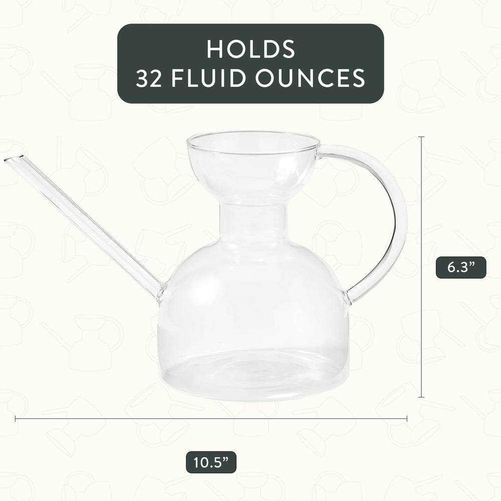 Modern Sprout scale with hand illustrating 32 oz size and portable benefit