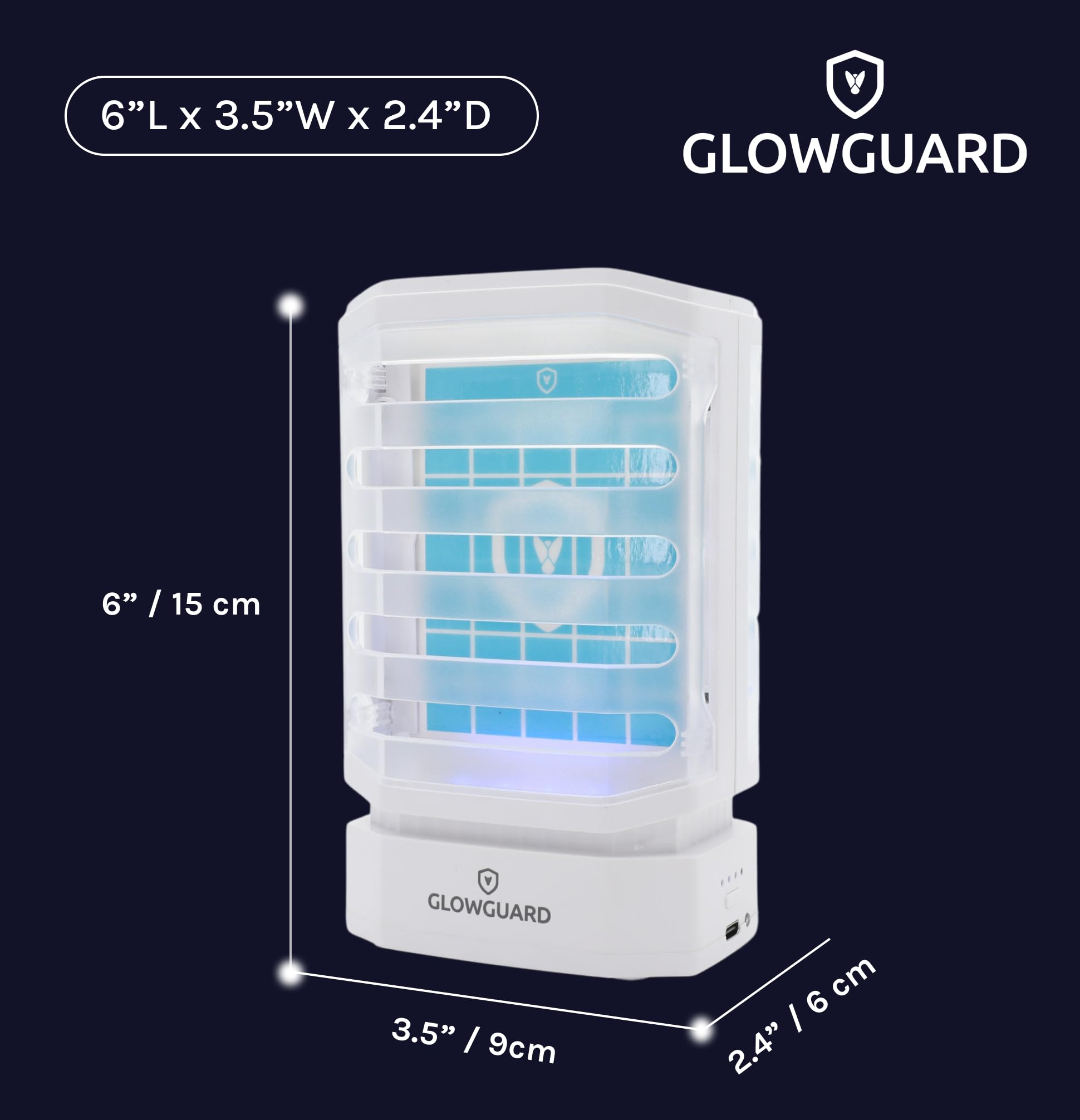 MODERN-X GlowGuard box and accessories showing included cartridges and cable benefit