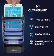 MODERN-X GlowGuard top UV emitter glowing to attract insects from all directions, increased catch benefit