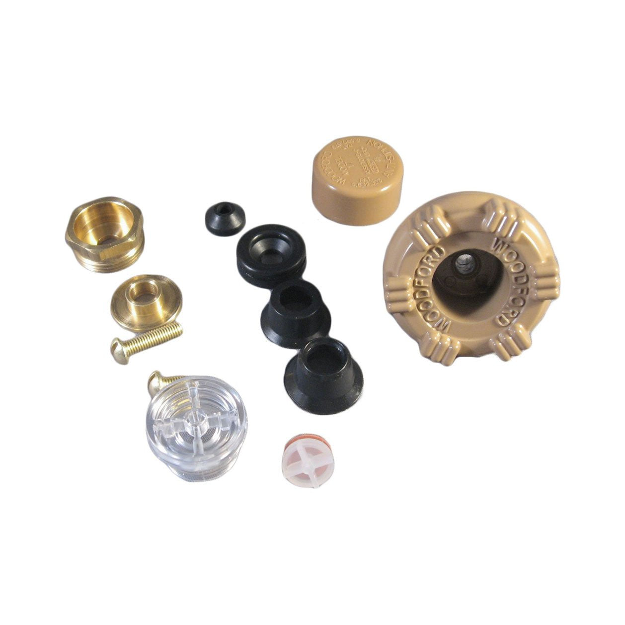 Moen RK-17MH front view showing kit contents and clear parts for easy replacement