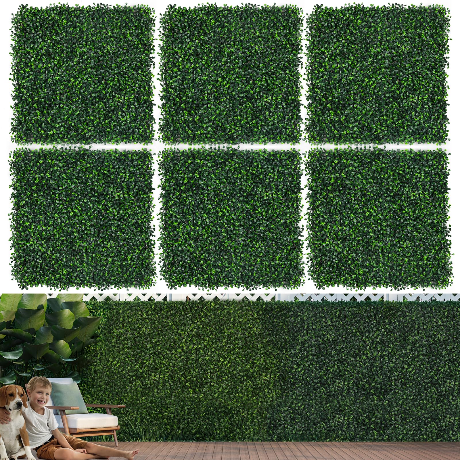 Close-up of Moeput PE boxwood leaves texture highlighting realistic depth and low maintenance