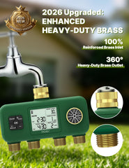 MOES brass inlet and 3/4-inch adapter close-up for leak-resistant connection benefit
