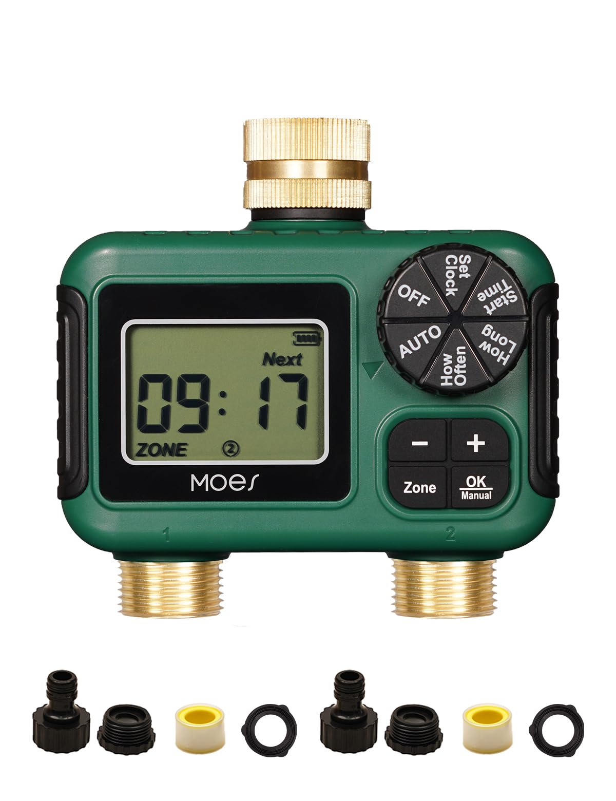 MOES front panel display showing clear scheduling and easy operation