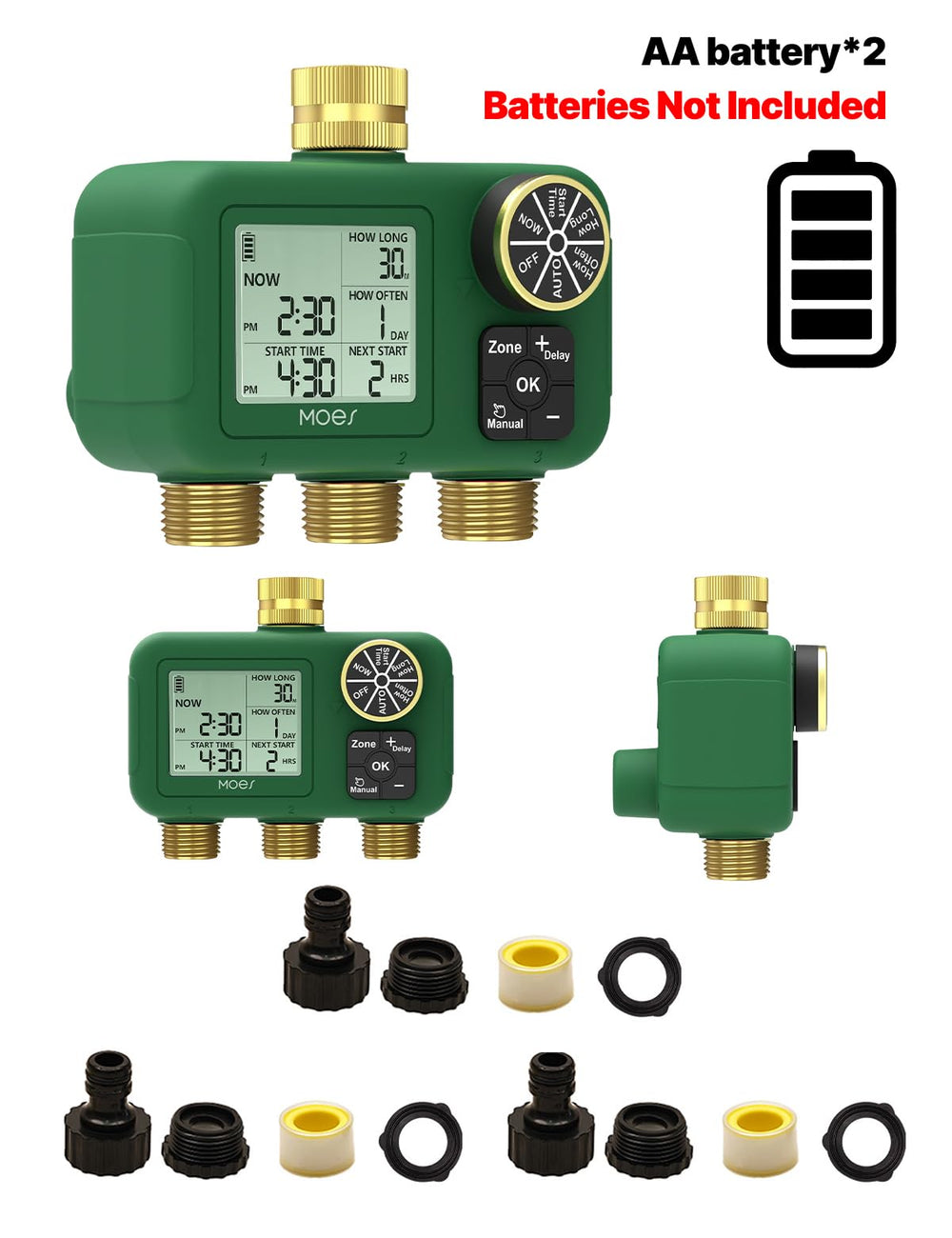 MOES in garden setting controlling multiple zones for effortless irrigation