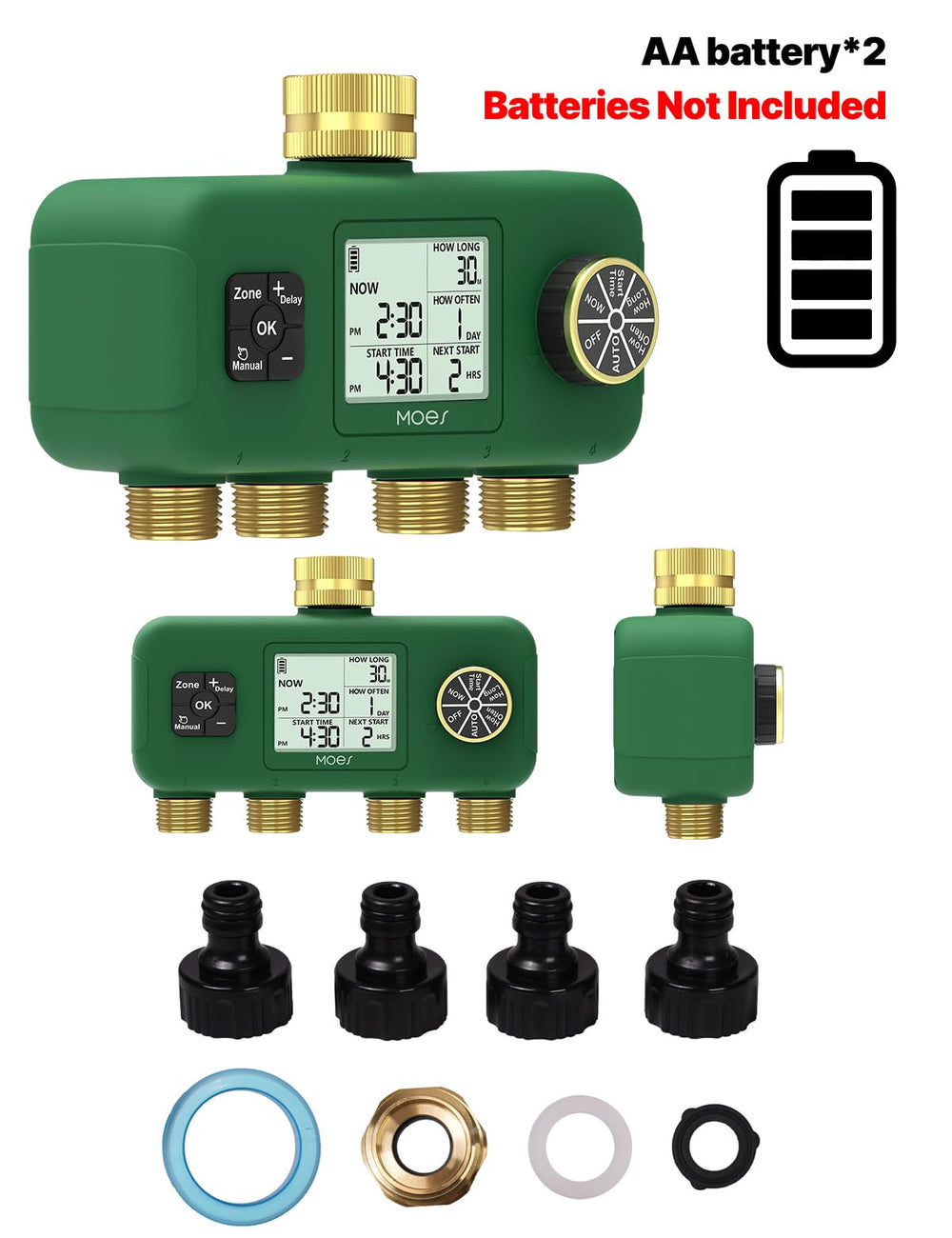MOES lifestyle backyard irrigation setup showing automated multi-zone watering benefit