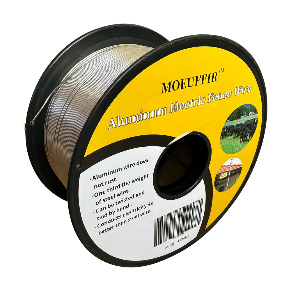 MOEUFFIR spool front view showing 1640 ft aluminum wire, durable and long-lasting