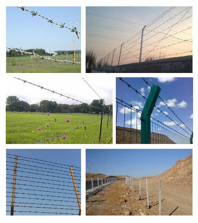 MOEUFFIR barbed wire installed on posts showing perimeter protection and weather resistance benefit
