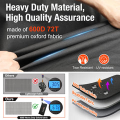 MOFCOVER fold-out pocket and wide-flap zipper for easy tool storage