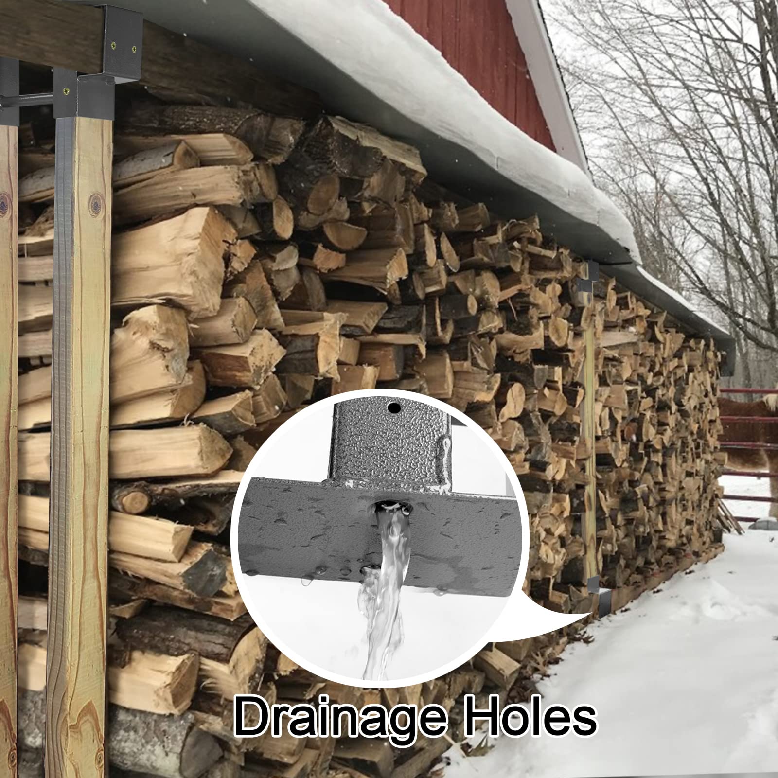 MOFEEZ drain hole detail enabling water escape to reduce wood rot and moisture