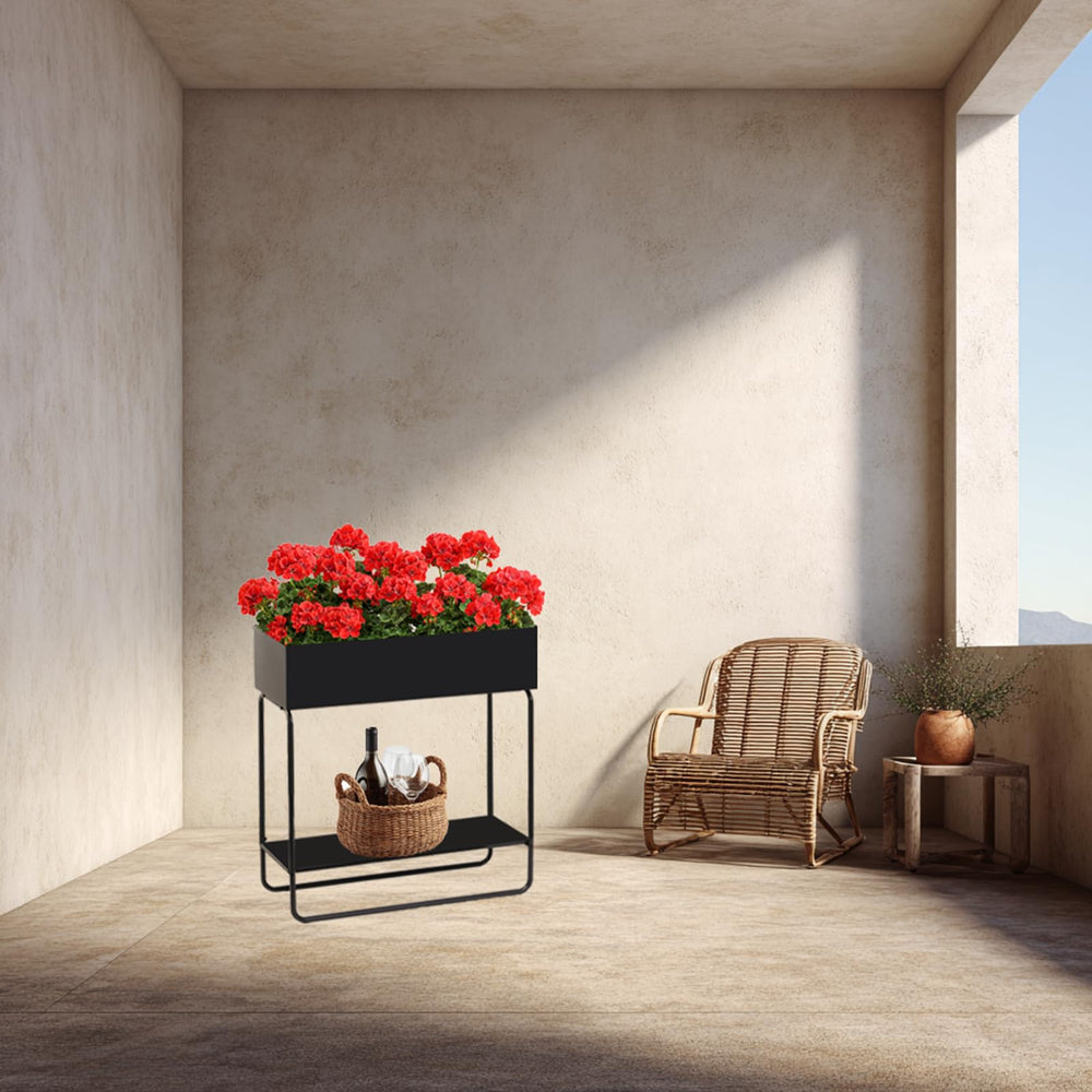 Mofesun top view of planting trough showing compact planting area benefit