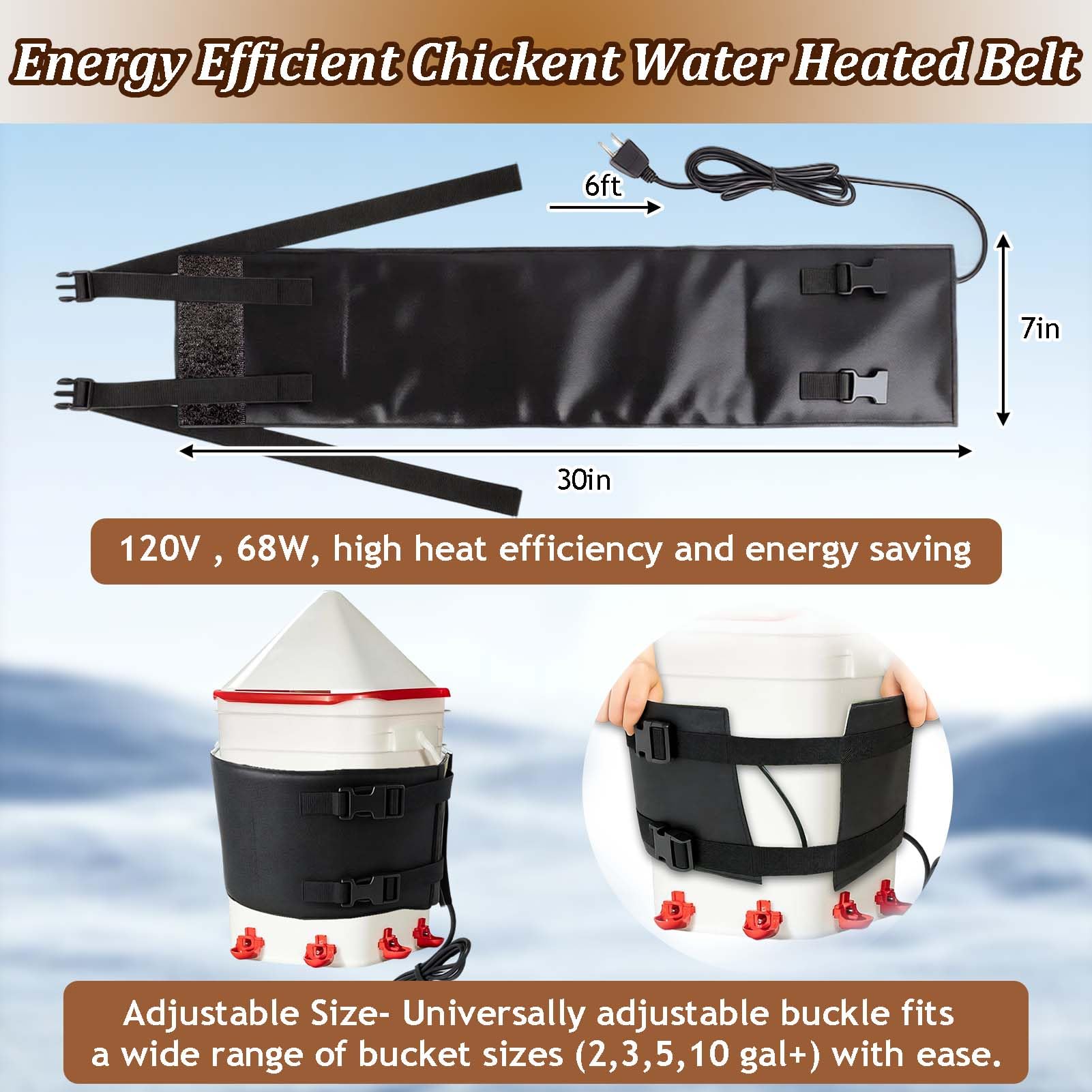 Mofuiry close-up of weatherproof heated fabric highlighting durability and safety