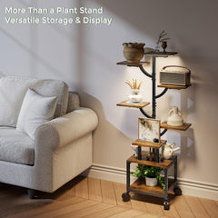 Mogaath assembled stand next to chair for scale illustrating 41-inch height
