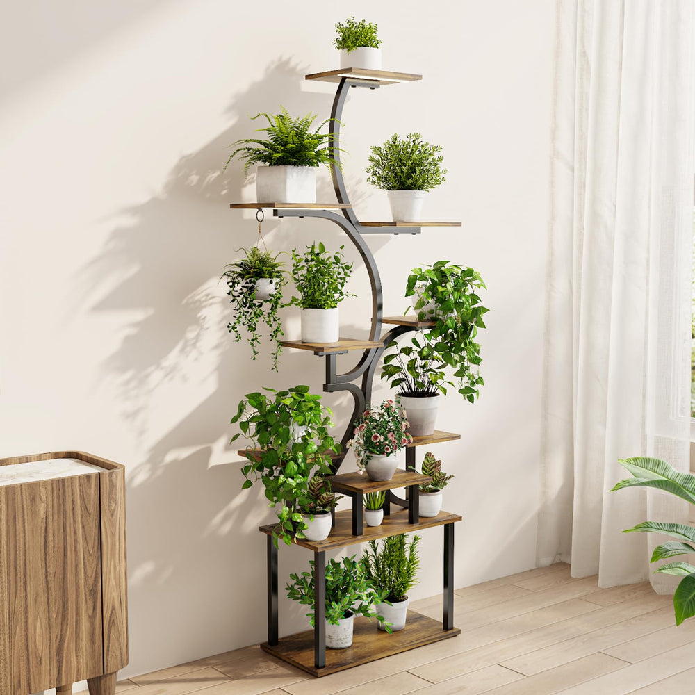 Mogaath close-up of waterproof wooden shelf texture for durable plant support