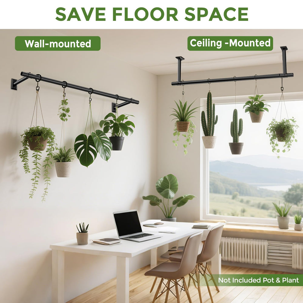 Mogaath kitchen lifestyle scene with hanging plants adding green decor benefit
