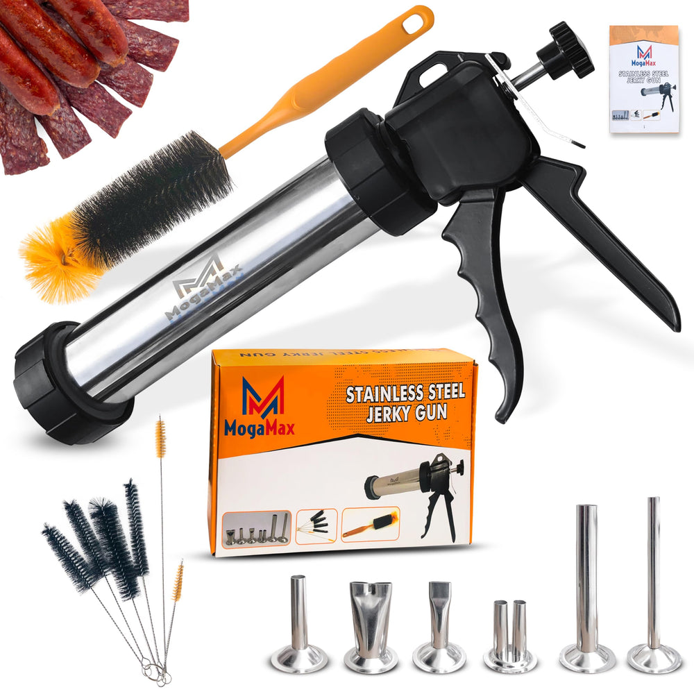 MogaMax jerky gun front view showing color and build, useful for quick batches