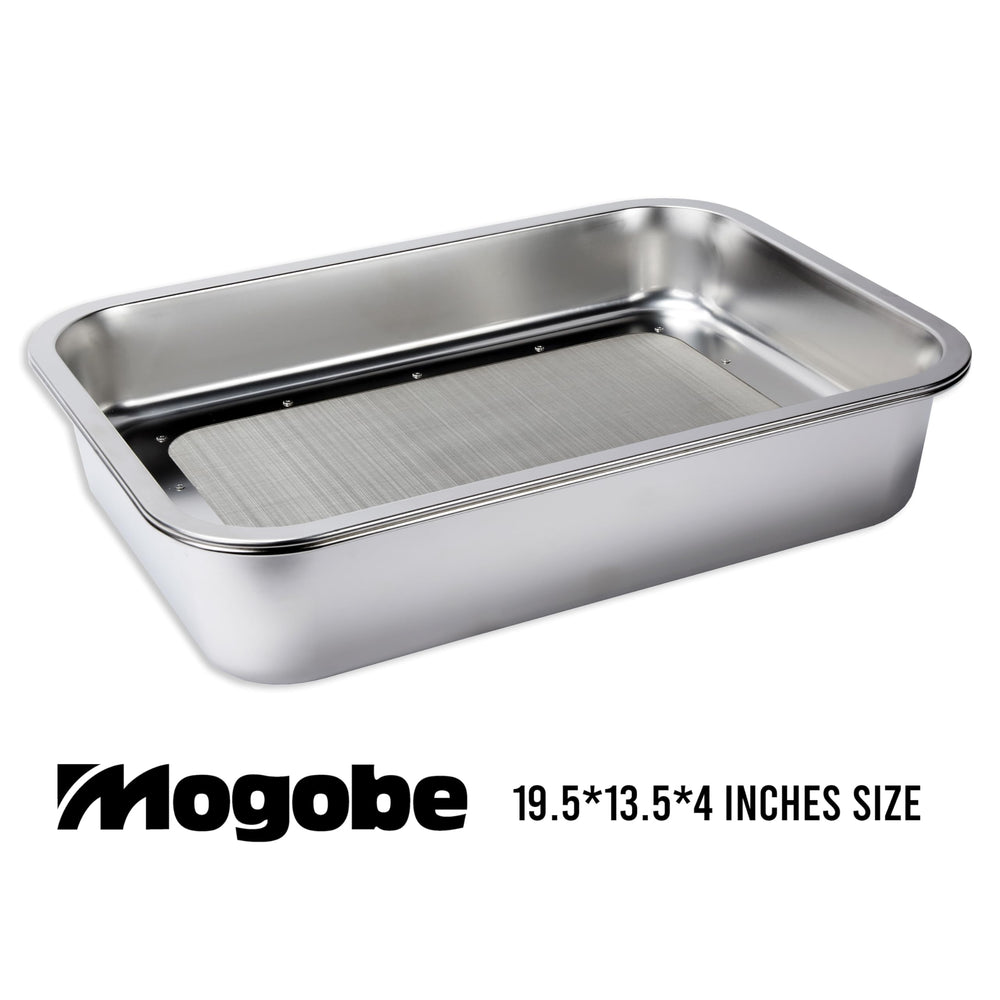 Mogobe close-up of 150 micron mesh showing precise separation benefit