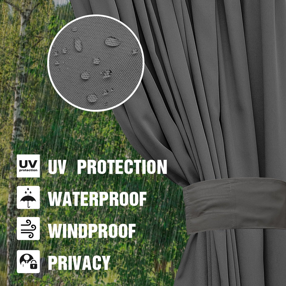 Mogtuo curtains in patio setting creating cozy sheltered seating
