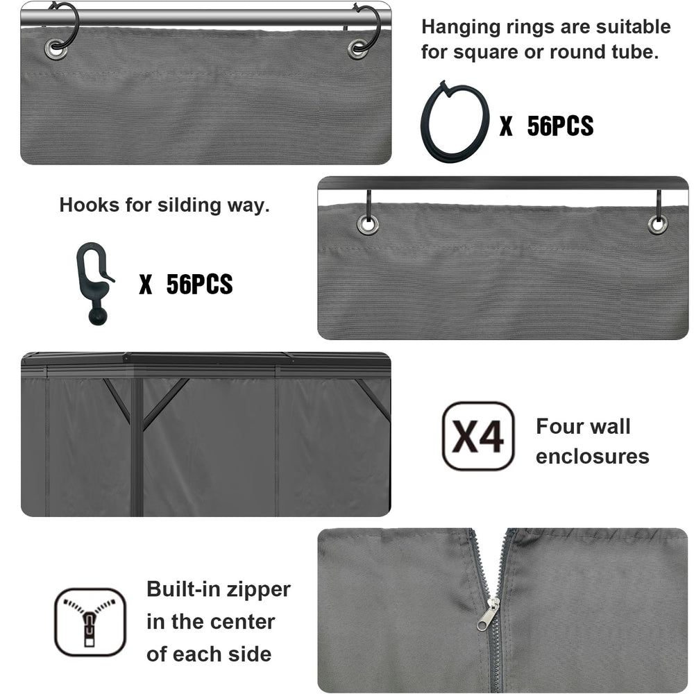 Mogtuo hooks and loops installation pieces for versatile mounting