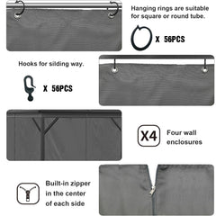 Mogtuo hooks and loops installation pieces for versatile mounting