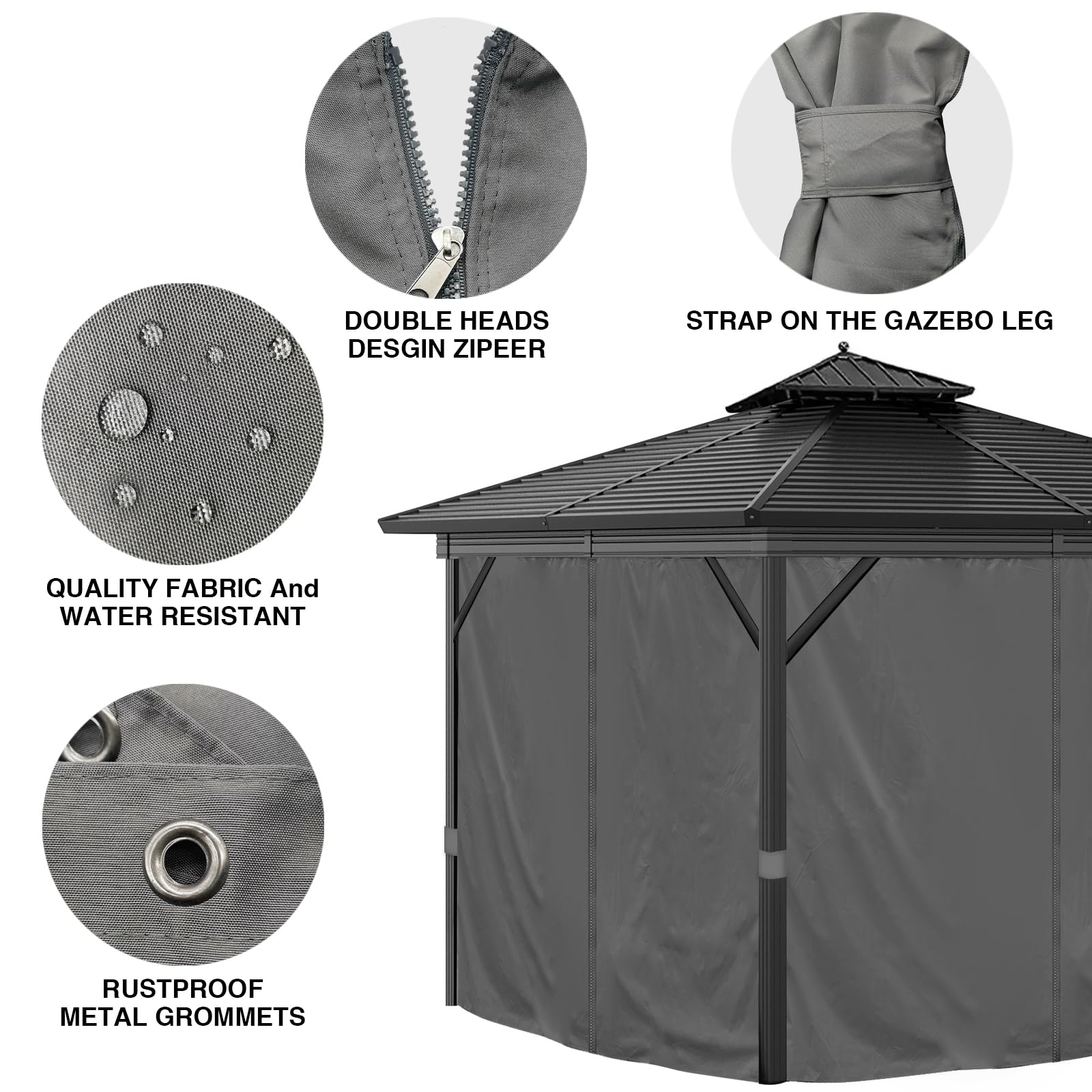 Mogtuo zipper detail open for easy two-way access benefit