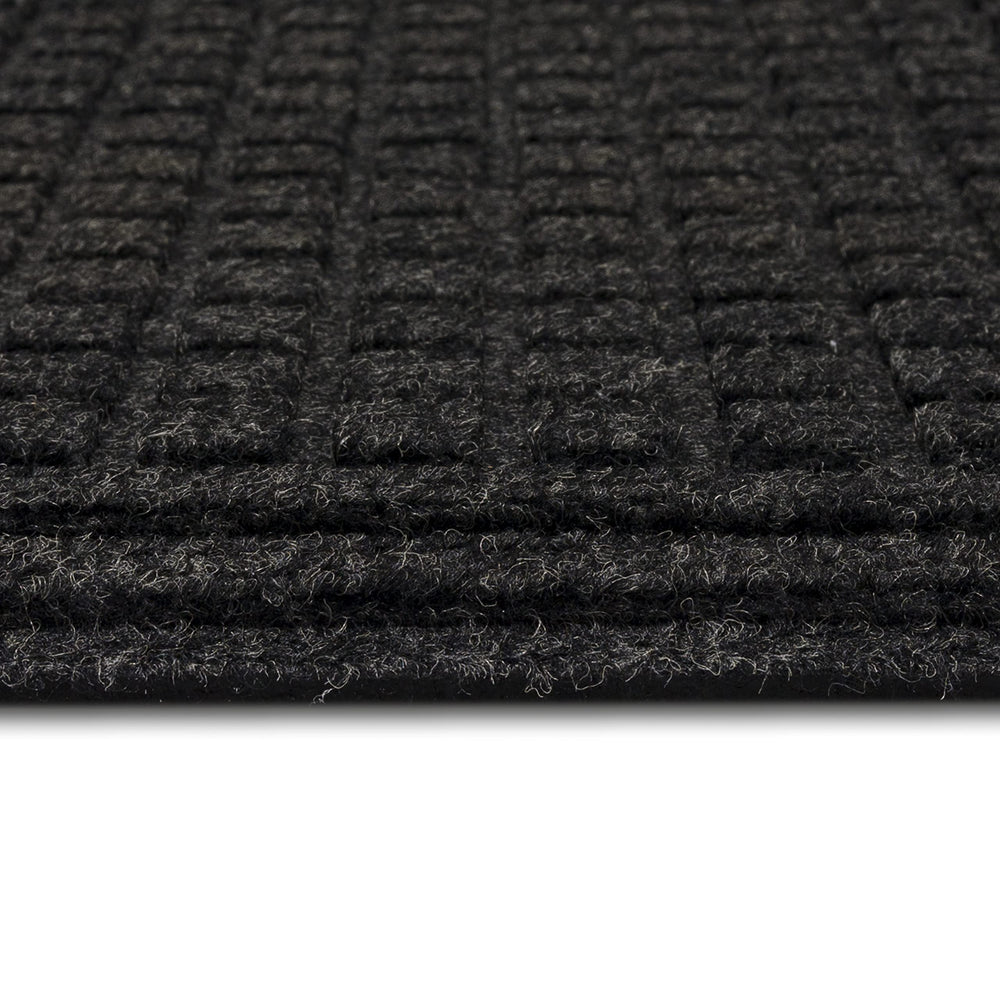 Mohawk Home 3x4 doormat installed at an entryway offering low profile and smooth doors