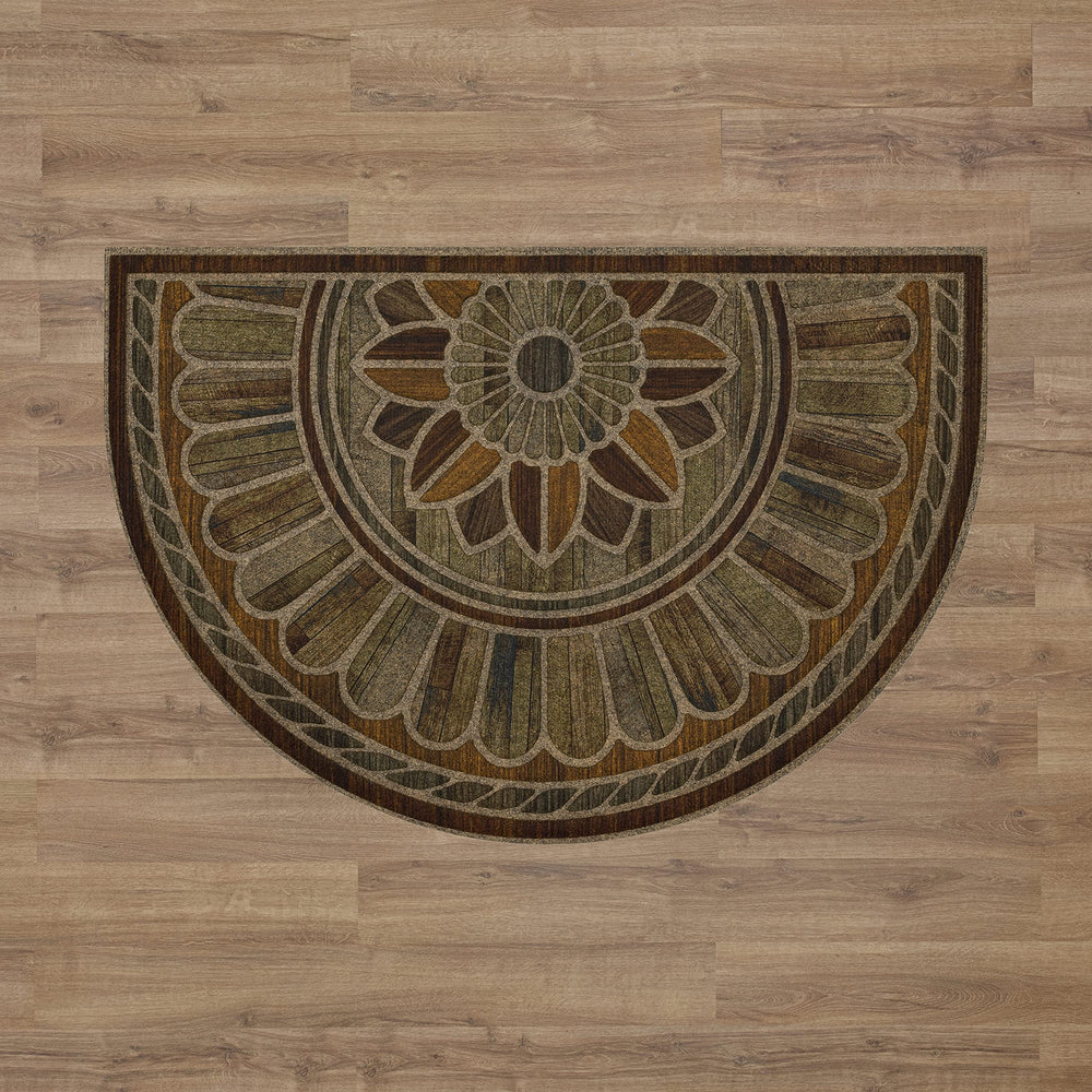 Mohawk Home lifestyle entrance with mat enhancing curb appeal and cleanliness benefit