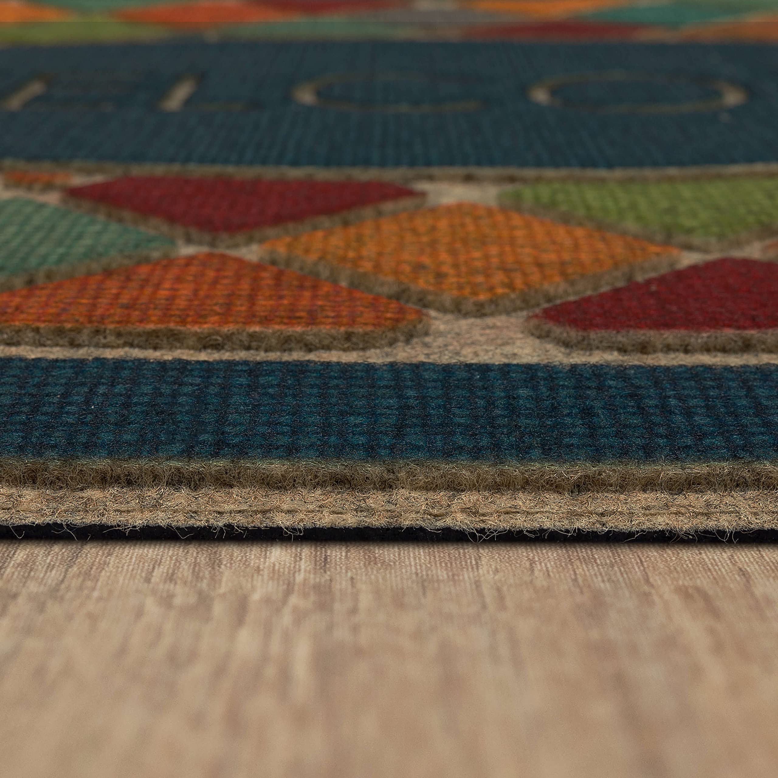 Mohawk Home mat styled at an entrance offering welcoming, weather-ready look